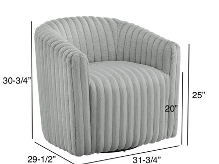 Alexa - Barrel Swivel Chair - Gray