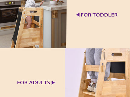 Solid Wood Learning Tower - Wood
