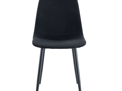 Modern Medieval Style Cushioned Side Chairs Set With Metal Legs For Kitchens