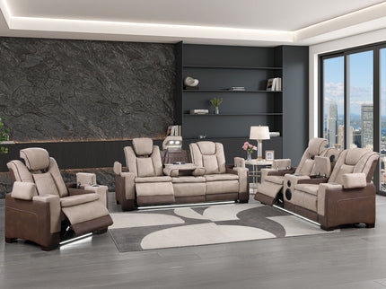 Bruno - Power Reclining Living Room Set With LED Lighting