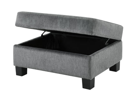 Contemporary U - Shaped Sectional Sofa With Movable Storage Ottoman