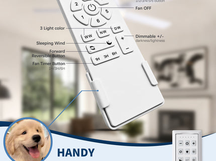 Flush Mount Ceiling Fans With LED Light And Remote Control, 5 Blades