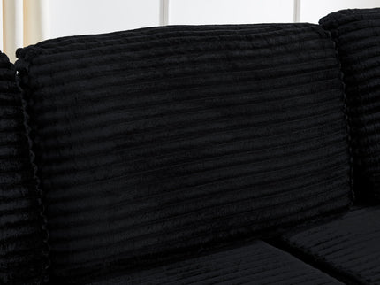Modern Minimalist L Shape Modular Sectional Sofa, Couch