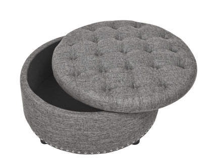 Tufted Storage Ottoman With Upholstery