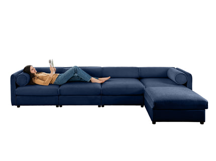 Contemporary Elegant Sofa With Storage And Ottoman