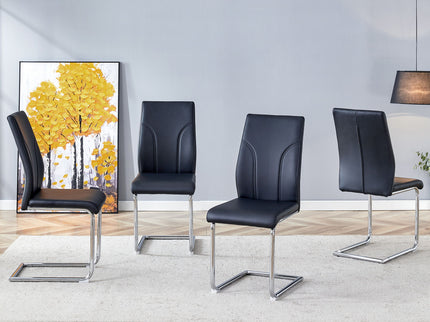 Modern Dining Chairs With High Backrest And Sturdy Legs