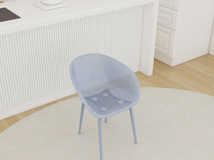 2 Piece Durable Single Chair With Hollow Out Design