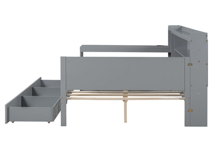 Daybed With 3 Drawers USB Ports And Desk