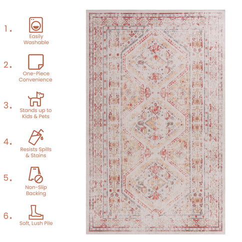 Maval - Trendy Area Rug, Washable