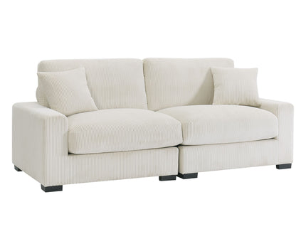 4 Seater Oversized Sectional Sofa With 2 Ottoman And 2 Pillows