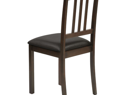 Dining Chair, Side, Upholstered For Dining Room, Transitional (Set of 2) - Brown