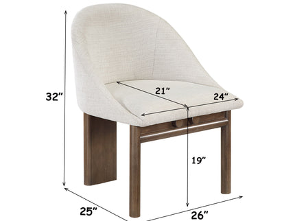 Ouida - Side Chair (Set of 2) - Beige / Brown