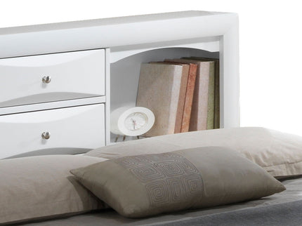 Modern Design Storage Bed With Bookcase Headboard