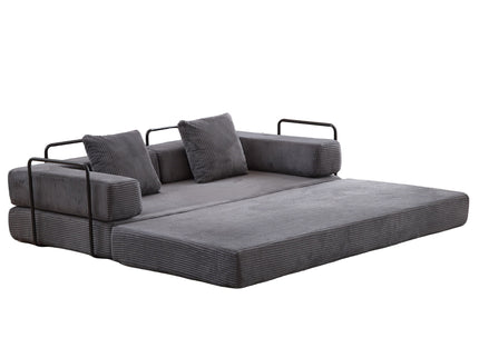 Floor Couch, Convertible Floor Sofa Bed With Pillow Back Support Armrest