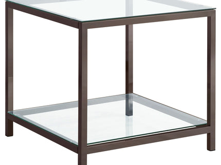 Weston - 1 Shelf Side End Table - Nickel