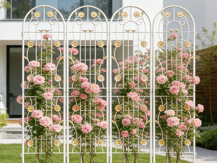 Metal Garden Trellis Rustproof Trellis For Climbing Plant Outdoor Flower Support