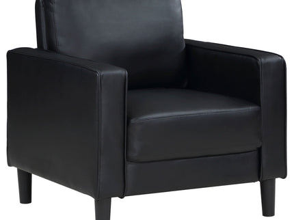 Weld 3 Piece Upholstered Track Arm Sofa Set - Black
