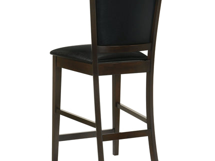 Upholstered Counter Height Stools (Set of 2) - Black / Espresso