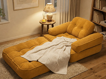 Convertible 2 In 1 Armrest Sofa For Bedroom