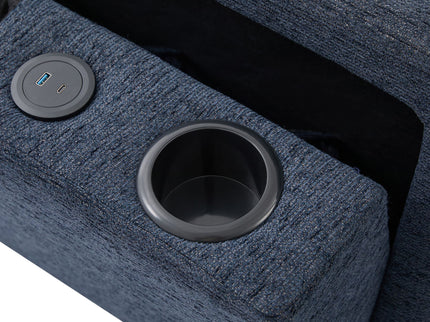 U - Shaped Convertible Sectional Sofa Bed With Storage, USB Charger & Cup Holders