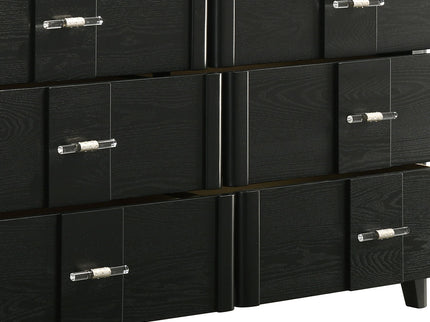 Opel - 6 Drawer Dresser - Black
