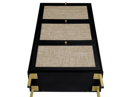 Modern Rattan 3 Door Shoe Rack Cabinet For Entryway