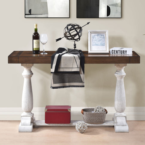 Farmhouse Retro Design Pedestal Sofa Tabe