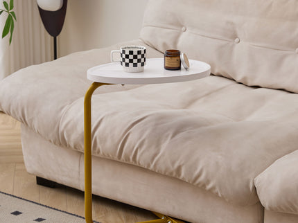 C-Shaped Side Table, Small Sofa Table For Cough, Bedroom
