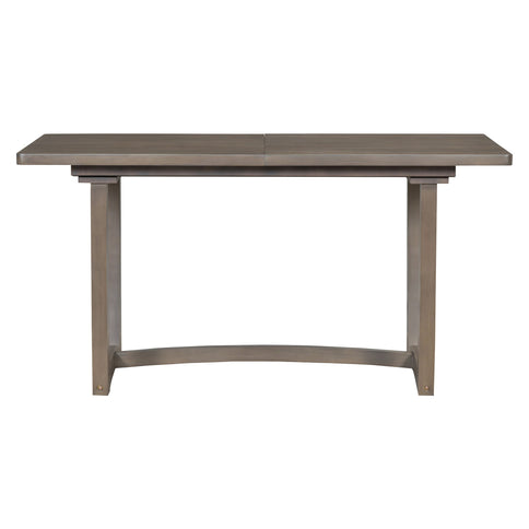 Rectangular Extendable Dining Table Set With 6 Upholstered Chairs
