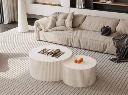 Wave Stripe Nesting Coffee Table (Set of 2)