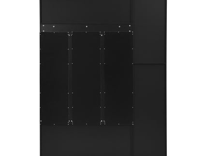Tall Hall Tree With Shoe Storage, 4 In 1 Entryway Bench With 6 Cabinets, 4 Coat Hooks & Adjustable Shelf For Hallway - Black