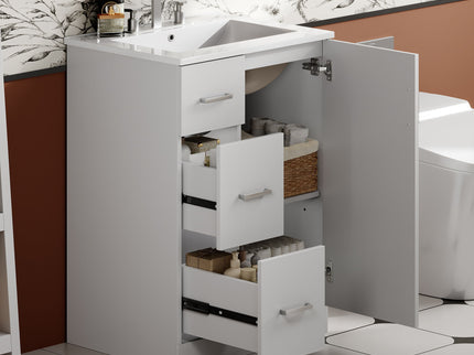 Bathroom Vanity With Under Mount Sink, 2 Drawers And Soft Closing Door