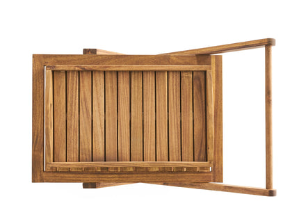 Riviera Bar Cart Stained Mobile With Wheels For Entertaining - Natural Stained