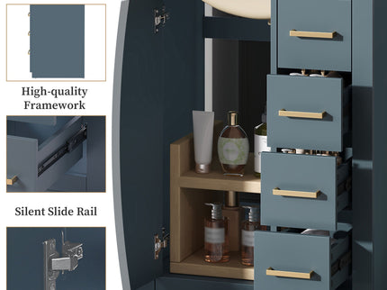 Modern Bathroom Vanity With 1 Door And 3 Drawers