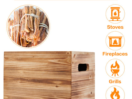 15 Lbs Fatwood Fire Starter Sticks With Box, 100% Natural Kindling Wood, Pine Firewood Firestarter For Campfire, Stove, Fireplace, Bonfires, Grill - Natural