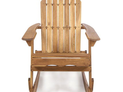Outdoor Adirondack Rocking Chair With Hand Crafted Details