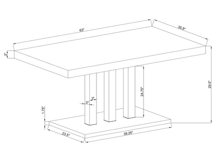 Creston - Rectangular Dining Table - White