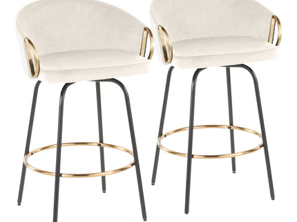 Claire - Contemporary / Glam Counter Stool (Set of 2)