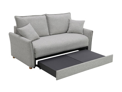 Oren - Chenille Sleeper Sectional Sofa With Storage 2 Toss Pillows - Gray