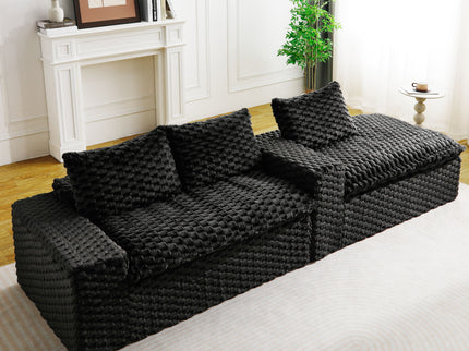 Modular Sofa, Convertible Twin Seat With Chaise Lounge