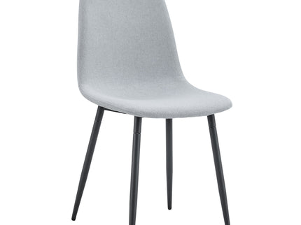 Modern Medieval Style Cushioned Side Chairs Set With Metal Legs For Kitchens