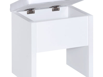 Walsh - Makeup Vanity Table With Mirror And Stool - White
