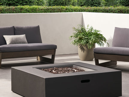 Modern 50, 000 Btu Square Fire Table With Propane Tank