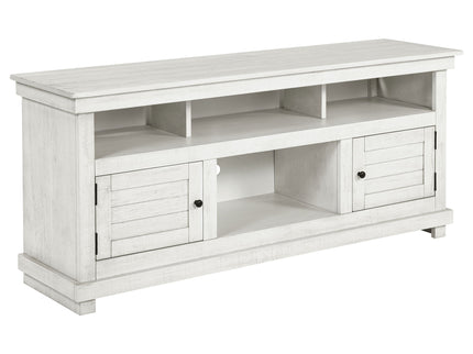 Castleton - TV Stand Media Console With Open Shelves And Storage Compartments - Antique White