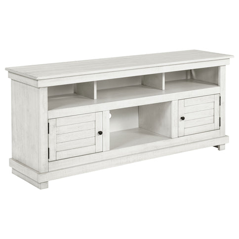 Castleton - TV Stand Media Console With Open Shelves And Storage Compartments - Antique White