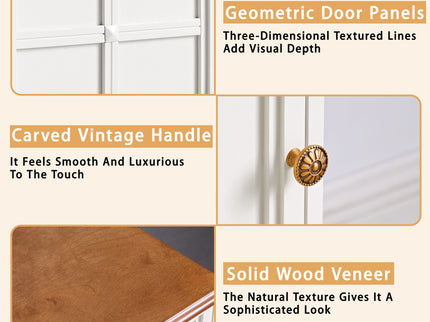 Floor Cabinet With Adjustable Shelf, Storage For Entryway