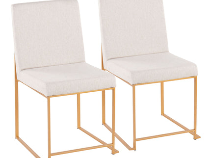 Fuji - Contemporary Stylish Frame, High Back Dining Chair (Set of 2)