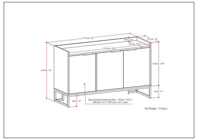 Milverton - Sideboard Buffet - Rustic Natural Aged Brown