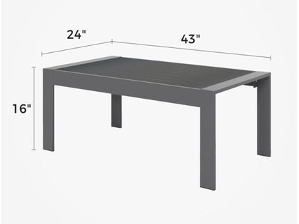 Modern Rectangle Outdoor Coffee Table