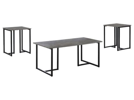 3 Piece Occasional Set With Smooth Top - Gray